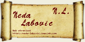 Neda Labović vizit kartica